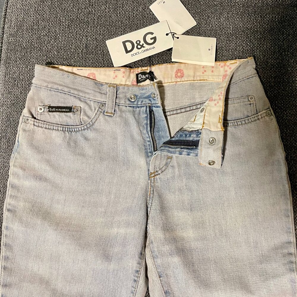NWT VTG Jeans DOLCE & GABBANA D&G Light Blue Bootkut - Picture 9 of 11